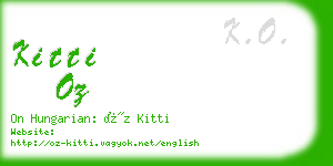 kitti oz business card